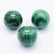 Natural Malachite Beads, Gemstone Sphere, Undrilled/No Hole, Round, 26~27mm(G-I193-05-B)