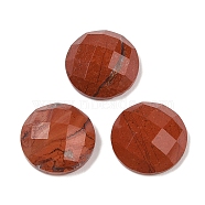 Natural Red Jasper Cabochons, Half Round/Dome, Faceted, 16x5.5~6mm(G-C146-03B)