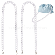 Bag Strap Chains, with Acrylic Curb Chains and Alloy Findings and Iron Findings, Clear, 100x2.05cm(AJEW-PH0017-19)