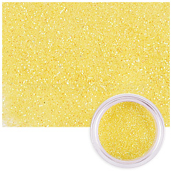 Nail Glitter Powder Shining Sugar Effect Glitter, Colorful Nail Pigments Dust Nail Powder, for DIY Nail Art Tips Decoration, Yellow, Box: 3.2x3.35cm, 8g/box(MRMJ-S023-002K)