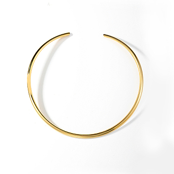 Stainless Steel Simple Thin Collar Necklace, Rigid Choker Necklaces, Golden, 15.75 inch(40cm)