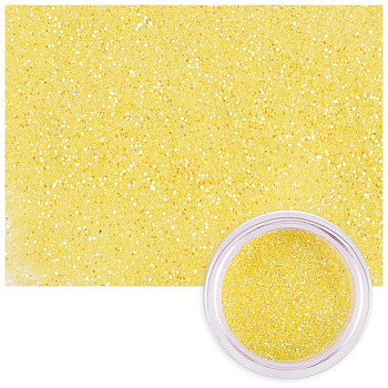 Nail Glitter Powder Shining Sugar Effect Glitter, Colorful Nail Pigments Dust Nail Powder, for DIY Nail Art Tips Decoration, Yellow, Box: 3.2x3.35cm, 8g/box