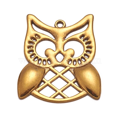 Antique Golden Owl Alloy Pendants