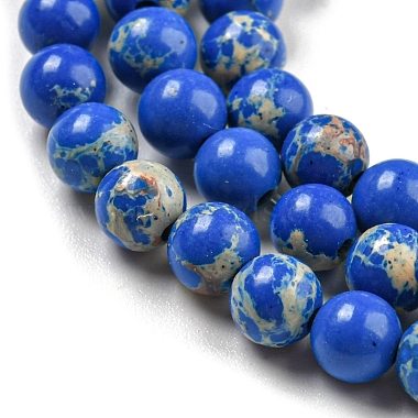 Brins de perles teintes en jaspe impérial synthétique(G-D077-A01-02A)-4