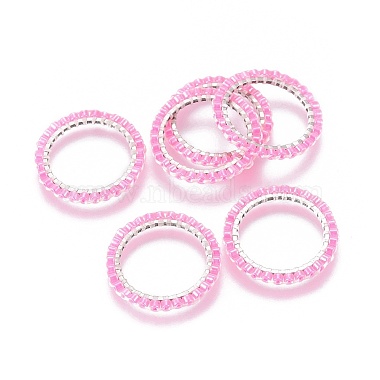 18mm PearlPink Ring Glass Links