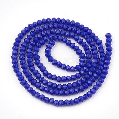 Chapelets de perles en verre opaque de couleur unie(GLAA-S178-12B-04)-2