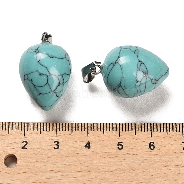 Synthetic Turquoise Dyed Pendants(G-M424-02P-01)-3