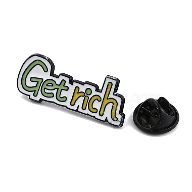 Word Get Rich Enamel Pins(JEWB-D279-02B-01)-2