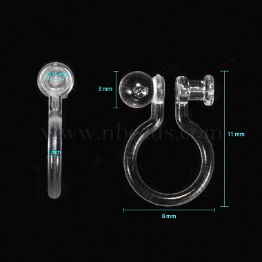 Plastic Clip-on Earring Findings(KY-P007-F01)-2