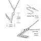 SHEGRACE 925 Sterling Silver Initial Pendant Necklaces(JN918A)-2