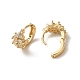 KC Gold Plated Brass Micro Pave Cubic Zirconia Hoop Earring(EJEW-L271-01KCG-06)-2