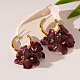 Flower Alloy & Acrylic Dangle Stud Earrings(FS-WG3E8C4-03)-1