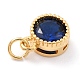 Real 18K Gold Plated Brass Inlaid Cubic Zirconia Charms(ZIRC-L100-081G)-5