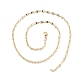 Ожерелье из латунных овальных звеньев для женщин(X-NJEW-P265-25G)-3