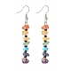 Natural & Synthetic Mixed Gemstone Chip Beaded Dangle Earrings with Glass(EJEW-JE04841)-1