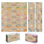 Soap Paper Tag, Soap Wrappers, Rectangle, for Soap Packaging, Flower Pattern, 50x210mm, 9 style, 10pcs/style, 90pcs/set(DIY-WH0399-69-003)