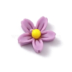 Flower Opaque Resin Cabochons, for Jewelry Making, Old Rose, 7x7.5x2mm(FIND-WH0034-98I)