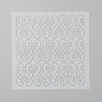 Geometric Plastic Reusable Painting Stencils, Cake Stencils, for Painting on Scrapbook Paper Wall Fabric Floor Furniture Wood and Cakes, White, 13x13x0.01cm(DIY-E021-02A)