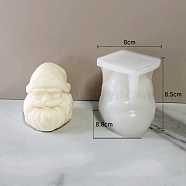 Candle DIY Food Grade Silicone Mold, for Candle Making, Santa Claus, 8x8.8x8.5cm(PW-WGC7F6B-03)