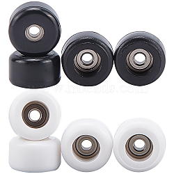 Plastic Skateboard Wheels, with Bearing Steel, Mixed Color, 7.5x4.5mm, Hole: 1.4mm, 8pcs/box(AJEW-FG0001-77B)