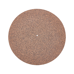 Flat Round Cork Record Mat, for Record Mat Decoration, Musical Instrument Accessories, Coffee, 300x3mm, Hole: 7mm(DIY-WH0258-43)