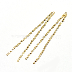 Brass Chain Big Pendants, Real 18K Gold Plated, 70~75x4x1mm, Hole: 1mm(KK-T032-175G)