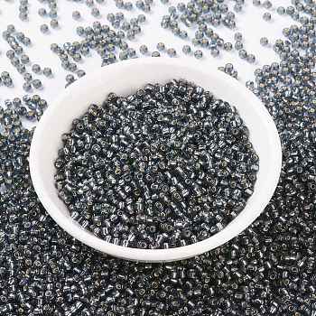 MIYUKI Round Rocailles Beads, Japanese Seed Beads, 8/0, (RR21) Silverlined Gray, 8/0, 3mm, Hole: 1mm, about 2111~2277pcs/50g