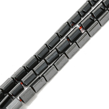 Non-magnetic Synthetic Hematite Beads Strands, Triangle Prism, 5x3x3mm, Hole: 0.8mm, about 79pcs/strand, 15.67''(39.8cm)