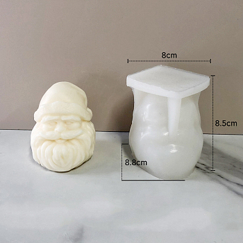 Candle DIY Food Grade Silicone Mold, for Candle Making, Santa Claus, 8x8.8x8.5cm