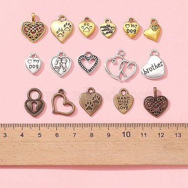 90G 3 Colors Ideas for Valentine Day Gifts Tibetan Style Alloy Pendants(TIBEP-FS0001-08)-3