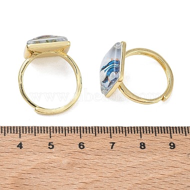 Brass Epoxy Cuff Open Rings for Women(RJEW-K264-17G)-5