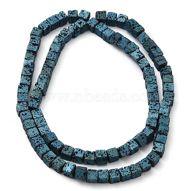 Electroplated Natural Lava Rock Beads Strands(G-Q1009-B01-01)-3