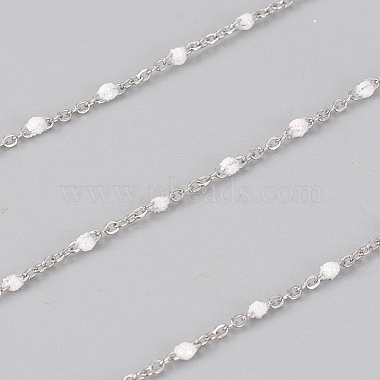 5meters Stainless Steel Beaded Chain Cable Enamel Bule Beaded Gold Chains 2mm 