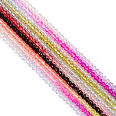 Pandahall 10 Strands 10 Colors Transparent Gradient Color Glass Beads Strands(GLAA-TA0001-56)-2