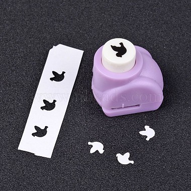 Mini juegos de punzones de papel para manualidades de plástico de un solo color al azar o colores mezclados al azar para álbumes de recortes y artesanías de papel(AJEW-L051-05)-3