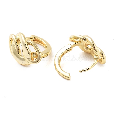 Brass Nuggets Hoop Earrings for Women(EJEW-F347-01G-04)-2