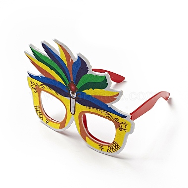 Felt Brazil Carnival Eyeglasses Frame Decoration(AJEW-G044-01D)-3