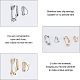 Unicraftale 32Pcs 4 Style 304 Stainless Steel Clip-on Earring Converters Findings(STAS-UN0026-76)-5