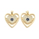 Brass Pave Cubic Zirconia Pendants(KK-U009-04B-G)-1