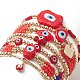 7Pcs 7 Style Evil Eye Lampwork & Glass Seed & Brass Beaded Stretch Bracelets Set for Women(BJEW-JB09249-01)-2