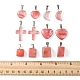12Pcs 5 Styles Cherry Quartz Glass Pendants(G-FS0005-61)-5