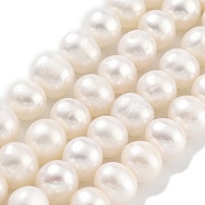 Natural Cultured Freshwater Pearl Beads Strands, Potato, Antique White, 6~6.5mm, Hole: 0.7mm, about 30pcs/strand, 6.89 inch(17.5cm)(PEAR-C003-23)