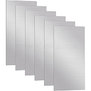 Aluminium Plates, Rectangle, Silver, 30.5x15.1x0.06cm(FIND-WH0003-87B)