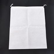 Non-woven Fabrics Storage Bags, Drawstring Bags, Rectangle, White, 54.6x44.8x0.06cm(ABAG-WH0005-74C)