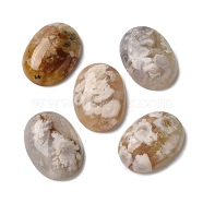 Natural Cherry Blossom Agate Cabochons, Oval, 30x22x7mm(G-N343-05)