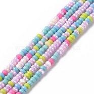 Glass Seed Bead Strands, Round Hole, Round, Colorful, 2.5~3x1.8~2.5mm, Hole: 1mm, about 191~200pcs/strand, 16.06~16.26 inch(40.8~41.3cm)(LAMP-B021-04H)