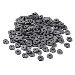Handmade Polymer Clay Beads, for DIY Jewelry Crafts Supplies, Disc/Flat Round, Heishi Beads, Slate Gray, 6x1mm, Hole: 1.5mm, about 10000pcs/bag(CLAY-R067-6.0mm-A41)