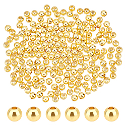 Elite Brass Beads, Long-Lasting Plated, Rondelle, Golden, 4x3.5mm, Hole: 1.5mm, 400pcs/box(KK-PH0004-76C)