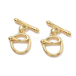 Brass Toggle Clasps, Real 18K Gold Plated, clasp: 17x14x3.5mm, Hole: 1.5mm, bar: 17x5x3mm, hole: 1mm(KK-B129-18G)