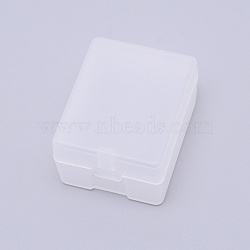 Transparent Plastic Bead Containers, with Hinged Lids, for Beads and More, Rectangle, Clear, 5.5x4.35x2.95cm(CON-WH0072-37)